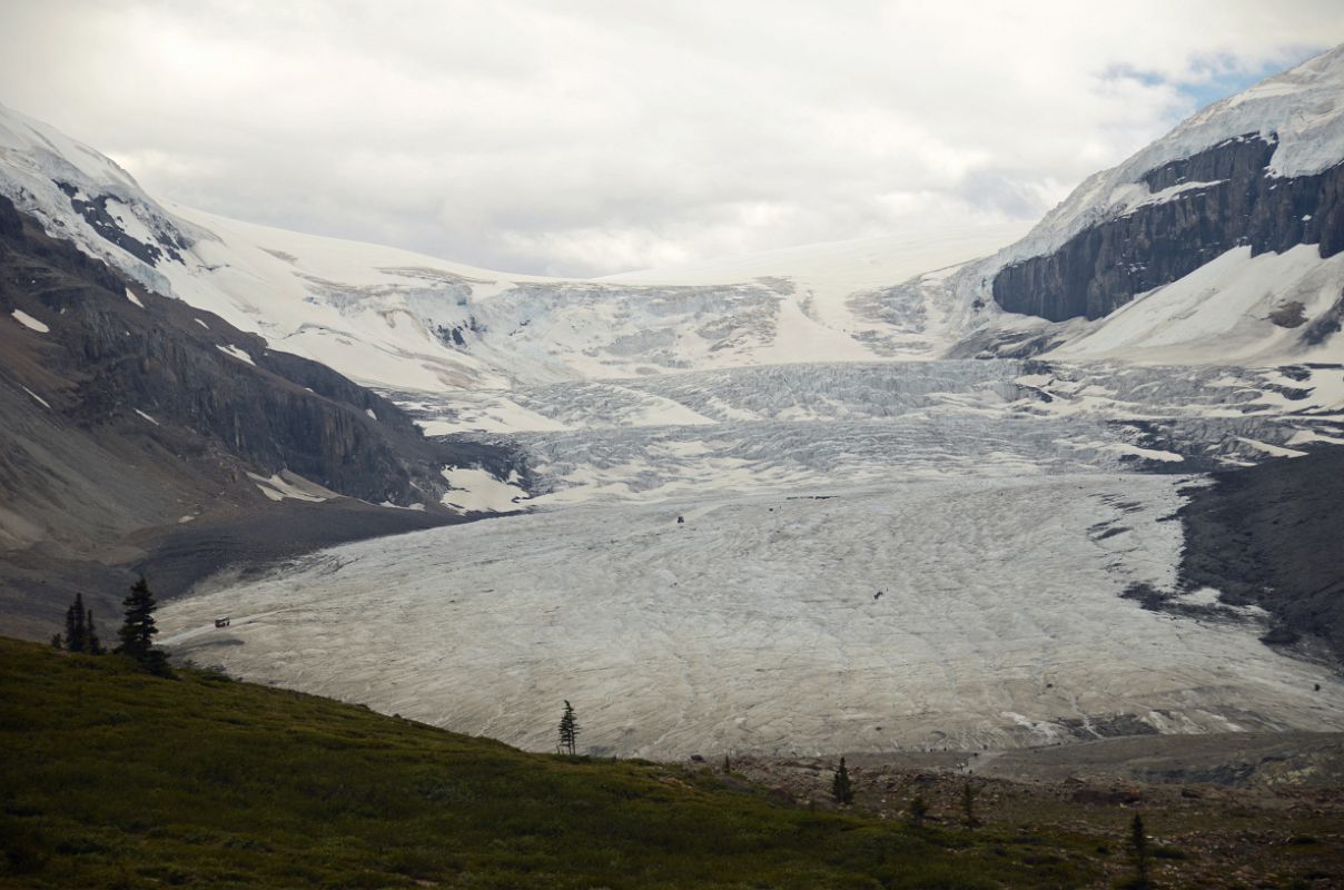 14 Athabasca Glacier And Icefall In Summer From Columbia Icefield